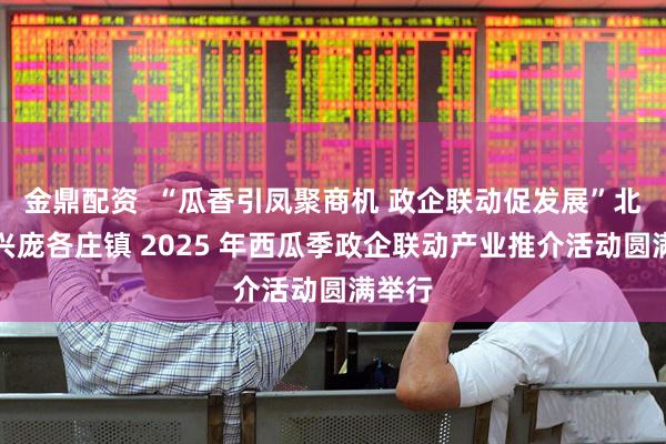 金鼎配资  “瓜香引凤聚商机 政企联动促发展”北京大兴庞各庄镇 2025 年西瓜季政企联动产业推介活动圆满举行