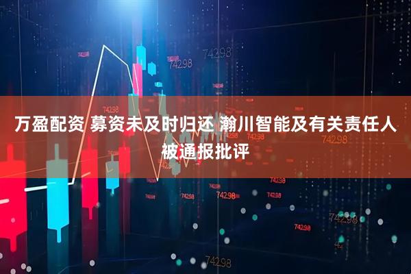 万盈配资 募资未及时归还 瀚川智能及有关责任人被通报批评