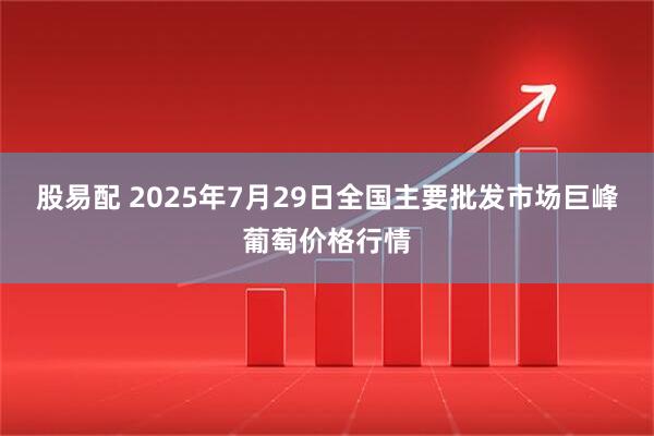股易配 2025年7月29日全国主要批发市场巨峰葡萄价格行情