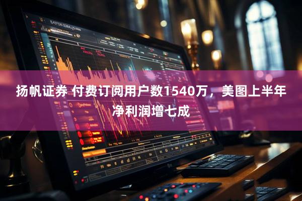 扬帆证券 付费订阅用户数1540万，美图上半年净利润增七成