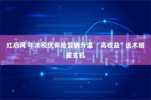 红启网 年末税优保险营销升温 “高收益”话术暗藏玄机